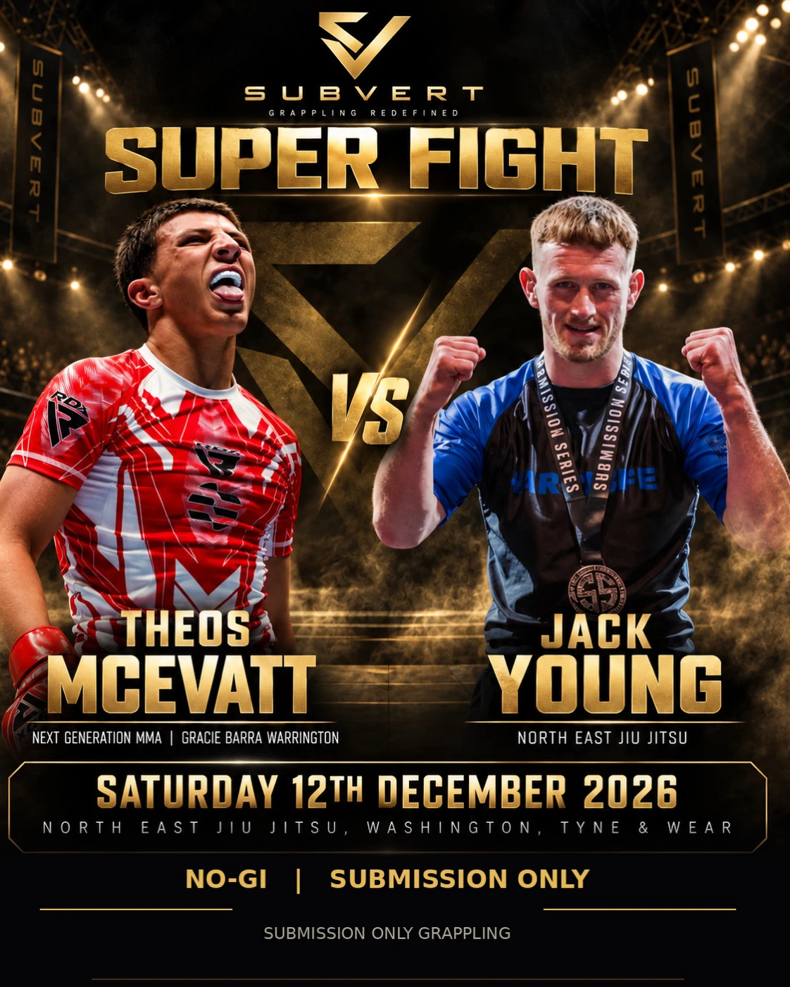 Theos McEvatt vs Jack Young official superfight poster